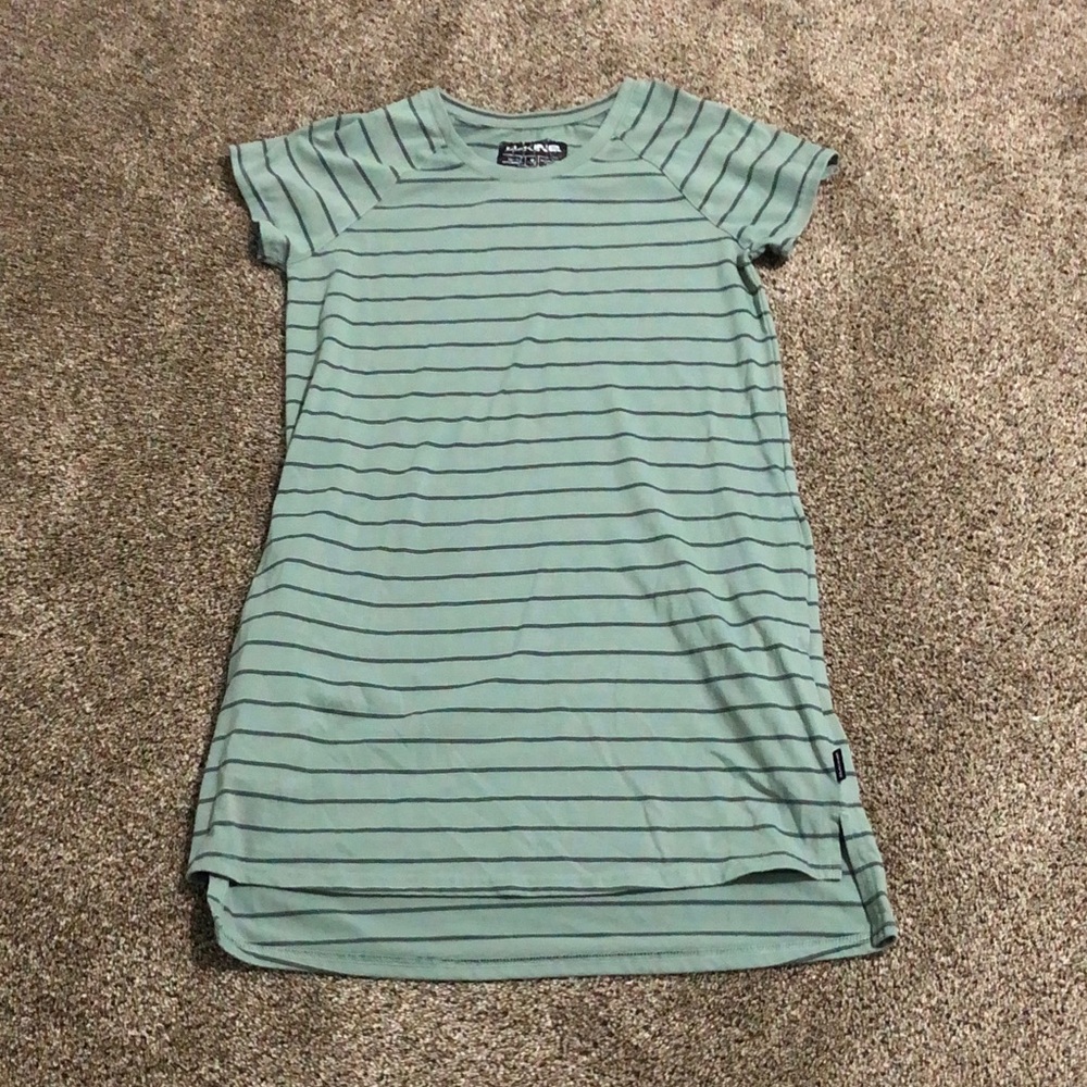 Dakine Green Striped Midi Dress
